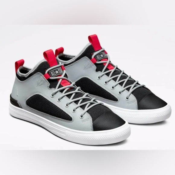 Converse Chuck Taylor All Star Ultra OX Unisex Gray/Black/Red Shoe/Sneaker | NEW - Picture 1 of 10